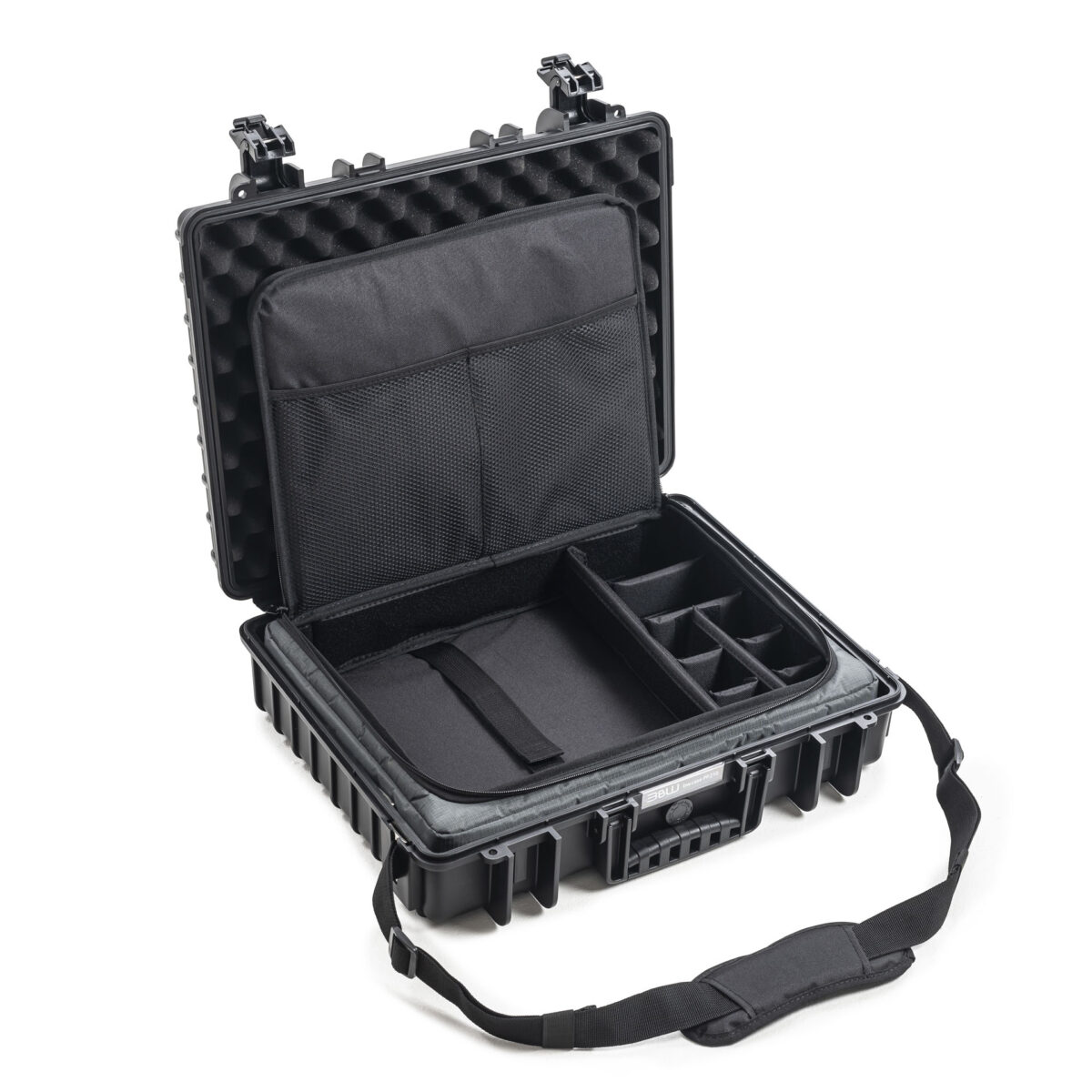 bw.case PP.210.TEX | Combinaison du sac B&W et d'une mallette robuste à usages multiples B&W