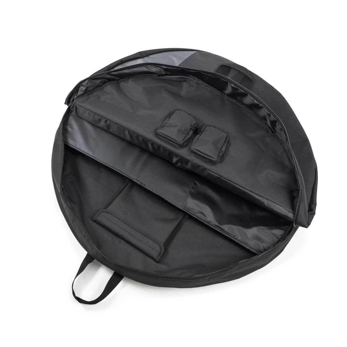 B&W International Wheel Bag Tex 67 Duo - schwarze, gepolsterte Tasche für den sicheren Transport von zwei Fahrradrädern.