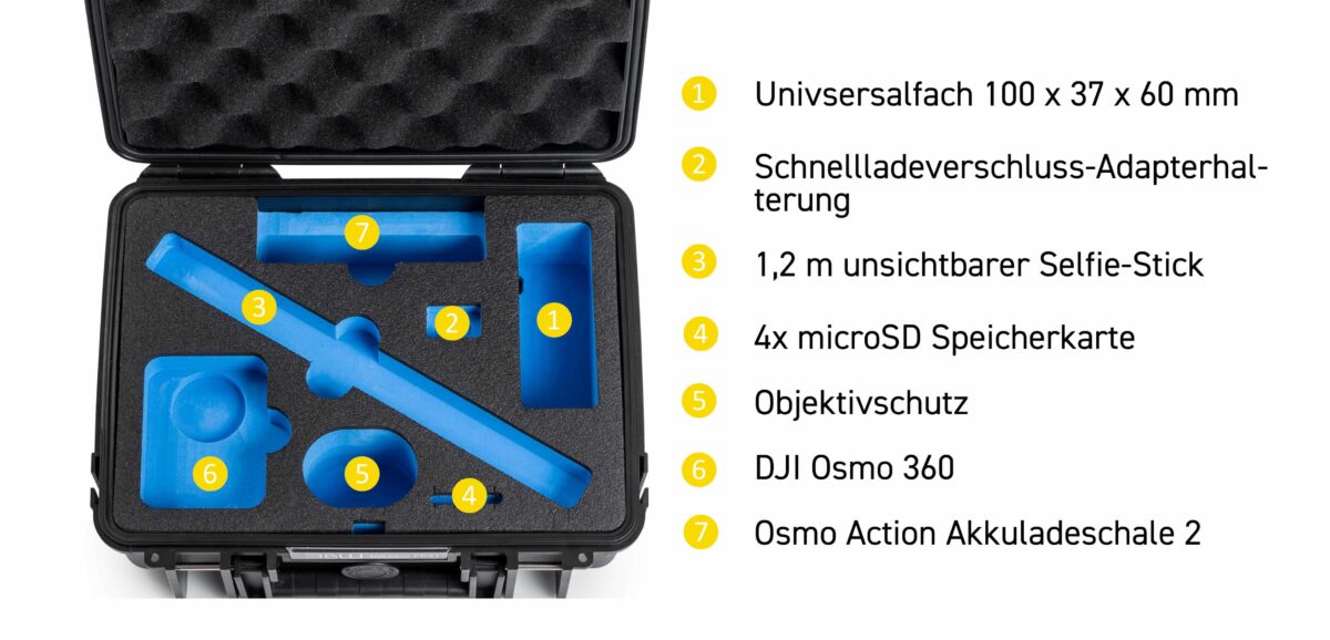 action.case PP.41.Osmo360 | B&W Multipurpose Case Type 1000 DJI Osmo 360 Adventure Combo - Image 5
