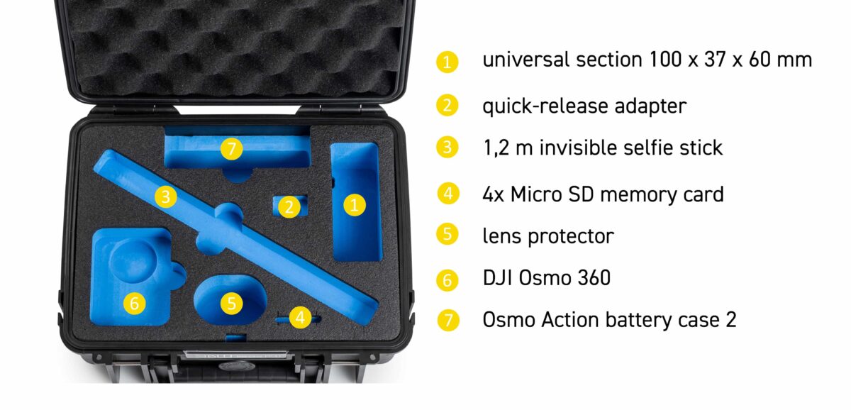action.case PP.41.Osmo360 | B&W Multipurpose Case Type 1000 DJI Osmo 360 Adventure Combo - Image 6